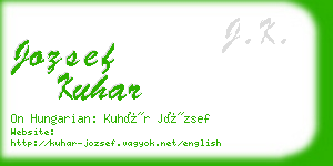 jozsef kuhar business card